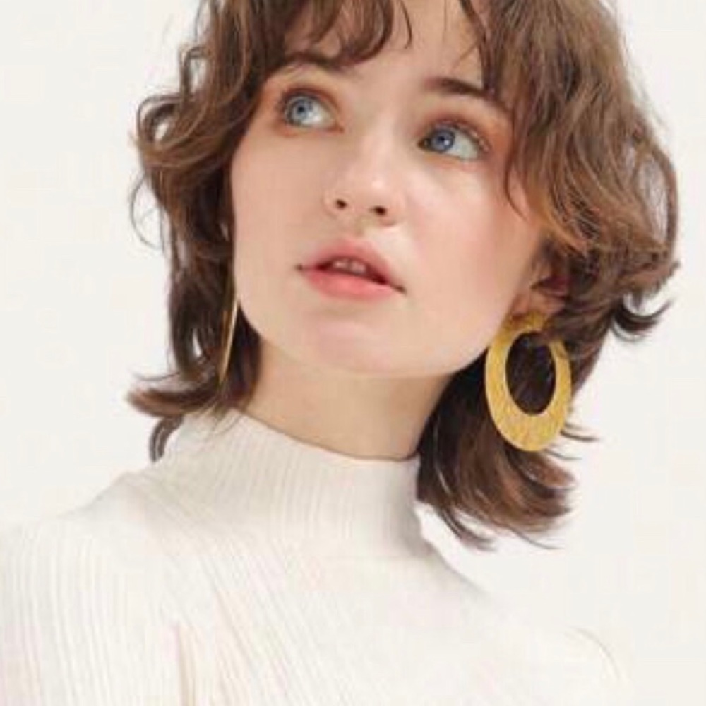 ✨3for$38 New Zara Textured Circular Open Hoop Earrings - Picture 4 of 16
